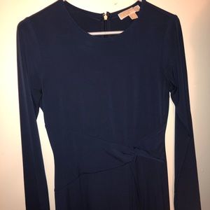 Michael Kors navy long dress with slit